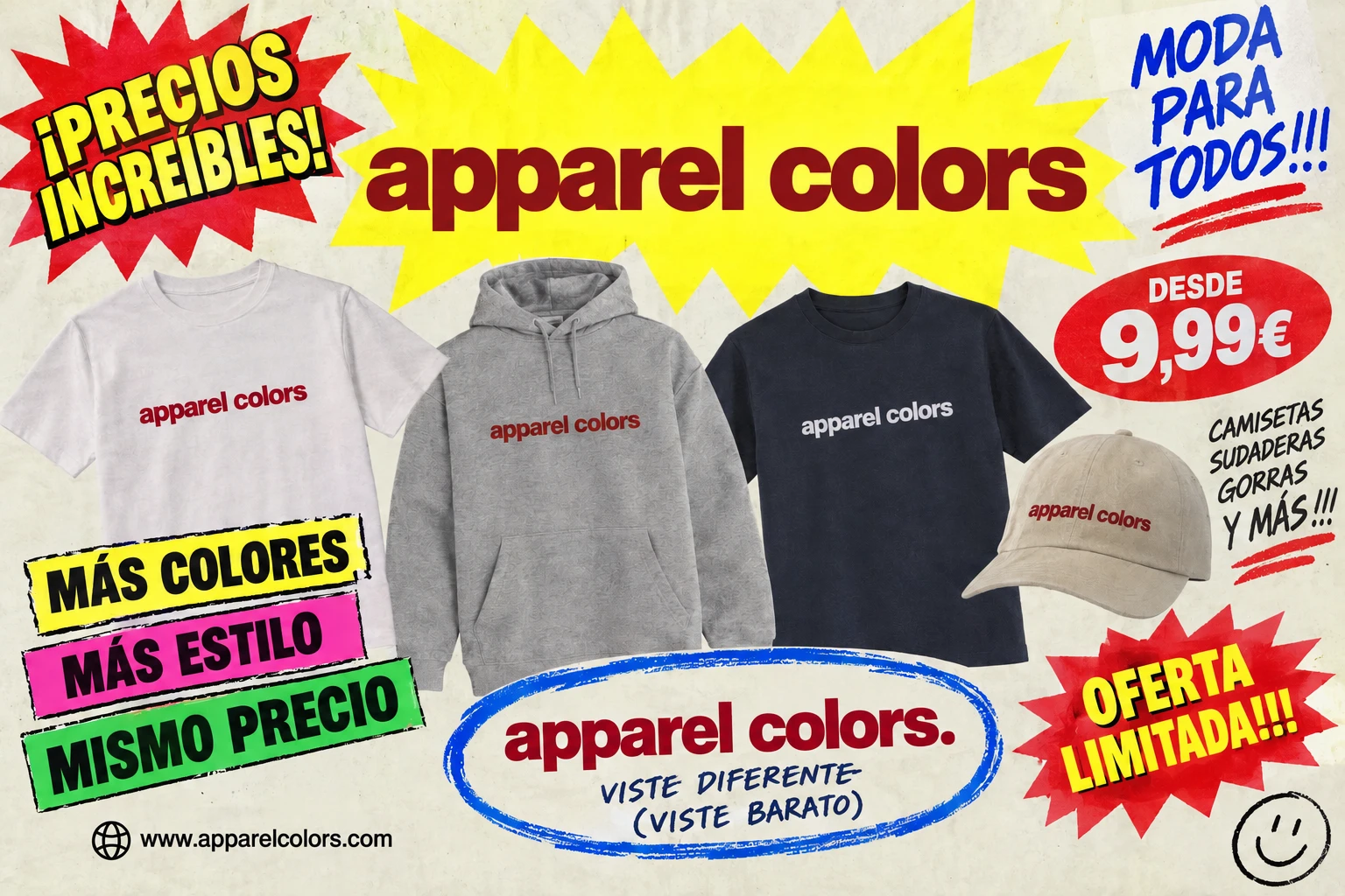 apparel colors — moda para todos, desde 9,99 €